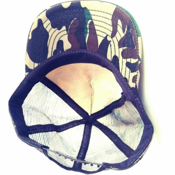 Hunters Camo Truckers Hat EAT SLEEP HUNT Adjustable Snapback Mesh Sides Back - Picture 5 of 6